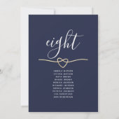Navy Gold Heart Elegante Trouwstoel Grafiek (Achterkant)