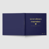 Navy Gold Heart zodat we altijd gedenkteken herinn Gastenboek (Volledig)