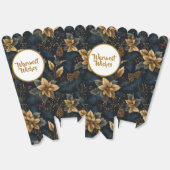 Navy Gold Holly Medallion Pattern Bedankdoosjes (Ongevouwen)