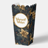 Navy Gold Holly Medallion Pattern Bedankdoosjes (Voorkant)