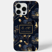 Navy Gold iPhone Case Chic Girls Birthday Keepsake (Achterkant)