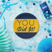 Navy & Gold je deed het Afstuderen Papieren Bordje (Feest)