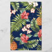 Navy & Gold | Kaart van het menu Tropische zomerwe (Achterkant)