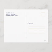 Navy & Gold | Kerstfoto van Peace and Love Feestdagenkaart (Achterkant)