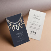 Navy & Gold Ketting Logo | Joodontwerper Visitekaartje