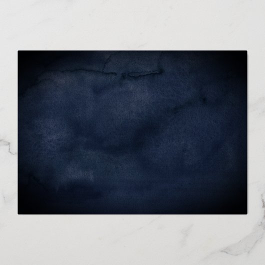  Navy Gold Key Housewarming Party Folie Uitnodiging (Achterkant)