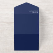 Navy Gold Little Star Baby Shower Diaper Raffle All In One Uitnodiging (Buiten)