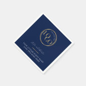 Navy & Gold Logo Corporate Business Event Branded Servet (Hoek)