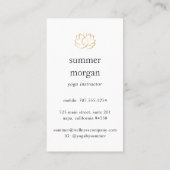 Navy & Gold Lotus Logo | Massage Yoga Wellness Visitekaartje (Achterkant)