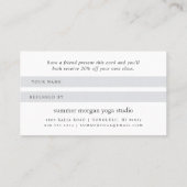 Navy & Gold Lotus Logo | Yoga Wellness Spa Aanbevelingskaartje (Achterkant)