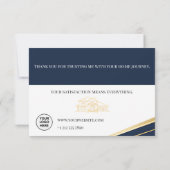 Navy Gold Makelaar Welkomst Thuis Geschenkcertific (Achterkant)