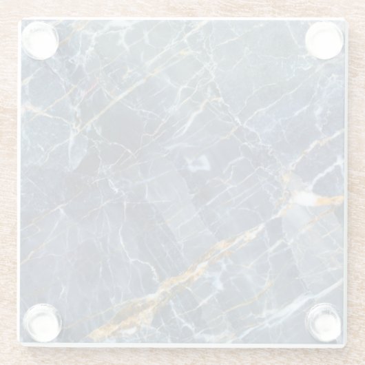 Navy Gold Marble Glass Onderzetter (Achterkant)