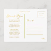 Navy Gold met Baby van liefde en Bedankt Briefkaar Aankondigingskaart (Achterkant)