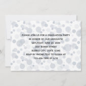 Navy Gold Modern Confetti Bokeh Bubbles Afstuderen Kaart (Achterkant)
