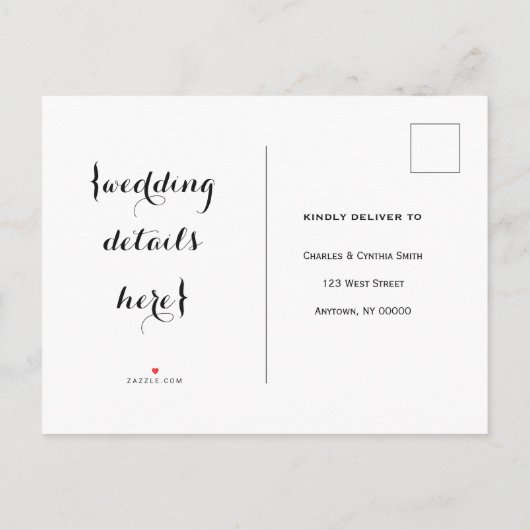 Navy Gold Modern Lights bruiloft RSVP briefkaarten (Achterkant)