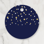 Navy & Gold | Moderne pensionering - Hartelijk dan Bedankjes Labels (Achterkant)