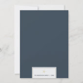 Navy & Gold Nautical Zeeen & Greetings Kerstmis Feestdagenkaart (Achterkant)