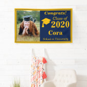 Navy Gold One fotoklasse van 2024 Afstuderen Spandoek (Insitu)