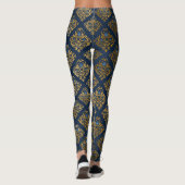 NAVY GOLD Pattern leggings actief slijten (Achterkant)