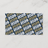 Navy & Gold Pawprint Mini Afstuderen Uitnodigingen (Achterkant)