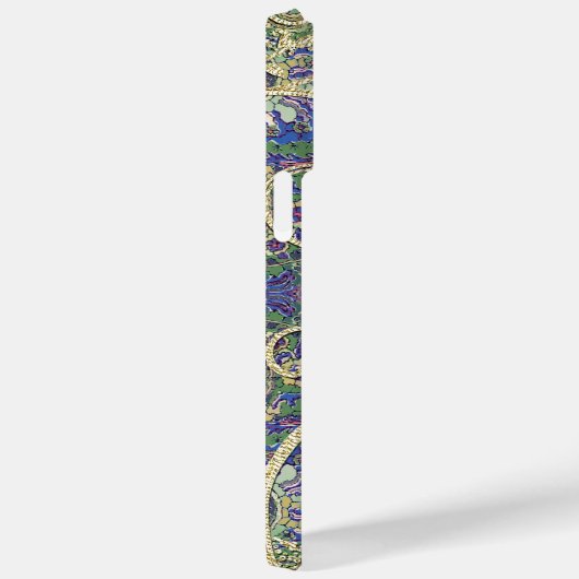 Navy Gold  Peacock Paisley Case-Mate iPhone Case (Achterkant / Rechts)