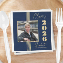 Navy Gold Photo Lijst 2025 Afstuderen