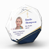 Navy Gold Realtor Vastgoed Award Fotoblokken (Links)