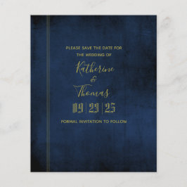 Navy & Gold Regal sparen de Date Budget Flyer