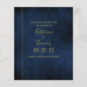 Navy & Gold Regal sparen de Date Budget Flyer