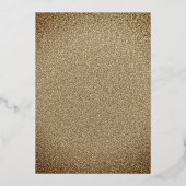 Navy Gold Roos Tiara Quinceanera Folie Uitnodiging (Achterkant)