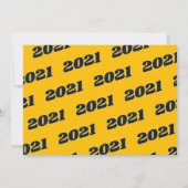 Navy Gold School Colors Foto Afstuderen Kaart (Achterkant)