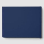 Navy Gold Simple Wedding Gastenboek (Achterkant)