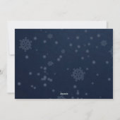 NAVY GOLD SNOWFLAKE LICHTE STRENGEN VAN JOY PEACE FEESTDAGENKAART (Achterkant)