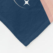 Navy Gold Sparkle Girls Friend Letter Note Fleece Deken (Hoek)