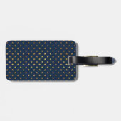 Navy Gold Star GLITTER CUSTOM BAGAGELABEL (Achterkant horizontaal)