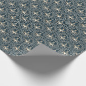 Navy & Gold Star of Wonder Mandala Art Deco Fans Cadeaupapier (Hoek)