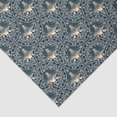 Navy & Gold Star of Wonder Mandala Art Deco Fans Tissuepapier (Detail)