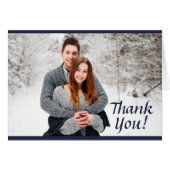 Navy & Gold Stardust, foto bruiloft Hartelijk dank (Voorkant Horizontaal)