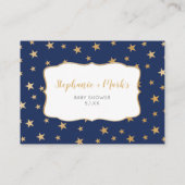 Navy Gold Stars-boekenkaart Visitekaartje (Achterkant)