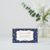 Navy Gold Stars, diaper-kaart Visitekaartje (Staand voorkant)