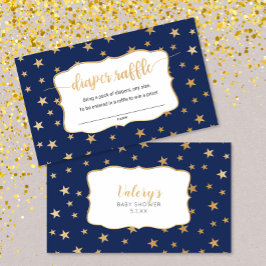 Navy Gold Stars, diaper-kaart Visitekaartje
