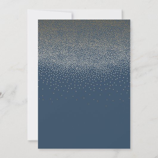 Navy Gold String Lights  repetitie diner Kaart (Achterkant)