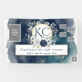 Navy Gold Teacher Appreciation Photo Banner (Horizontaal)