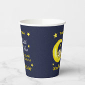 Navy Gold Twinkle Little Star 1e verjaardag Papieren Bekers (Links)