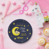 Navy Gold Twinkle Little Star 1e verjaardag Papieren Bordje (Feest)