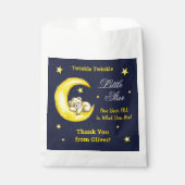 Navy Gold Twinkle Little Star Bedankt Bedankzakje (Voorkant)