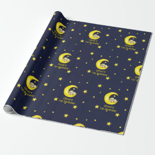 Navy Gold Twinkle Little Star gepersonaliseerd Cadeaupapier