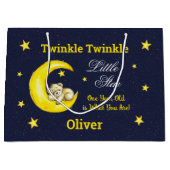 Navy Gold Twinkle Little Star Groot Cadeauzakje (Voorkant)