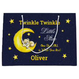 Navy Gold Twinkle Little Star Groot Cadeauzakje