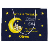 Navy Gold Twinkle Little Star Groot Cadeauzakje (Achterkant)